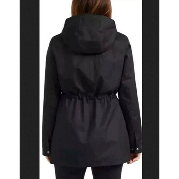 Hunter Ladies Rain Water Resistant Cotton Smock Jacket Black Large - Picture 2 of 2
